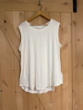 LulaRoe | NWT Cocoa Sleeveless White Tank Top | Size XL (18-20)